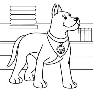 Playful Service Dog Coloring Page 46664-37251