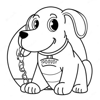 Playful Service Dog Coloring Page 46664-37252