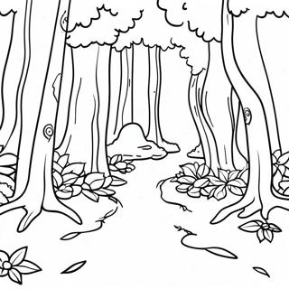 Relaxing Forest Trail Coloring Page 4667-3846