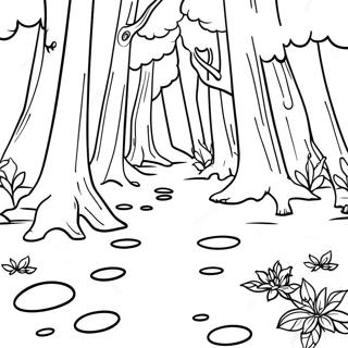 Relaxing Forest Trail Coloring Page 4667-3847