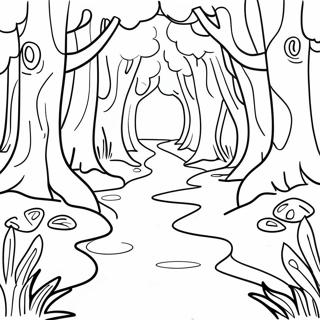 Relaxing Forest Trail Coloring Page 4667-3848