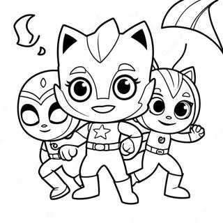 Pj Masks Halloween Coloring Pages