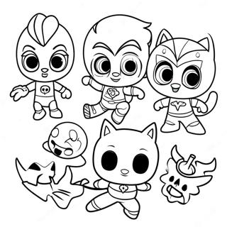 Pj Masks Spooky Night Coloring Page 46684-37271