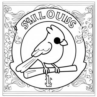 St Louis Cardinals Logo Coloring Page 46723-37298