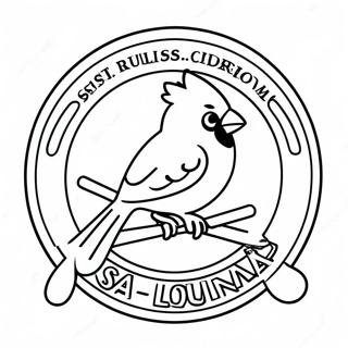 St Louis Cardinals Logo Coloring Page 46723-37299