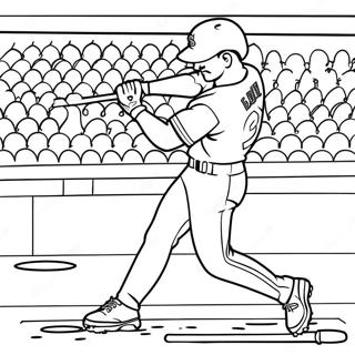 St Louis Cardinals Player Swinging Bat Coloring Page 46724-37302