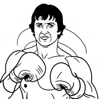 Rocky Balboa Boxing Action Coloring Page 46743-37314