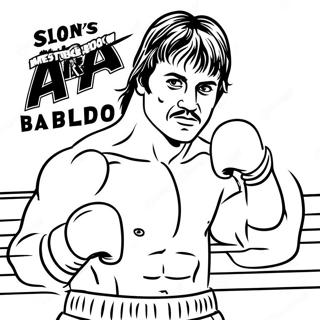 Rocky Balboa Boxing Action Coloring Page 46743-37315