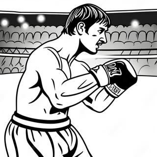 Rocky Balboa Boxing Action Coloring Page 46743-37316