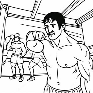 Rocky Balboa Training In The Gym Coloring Page 46744-37318