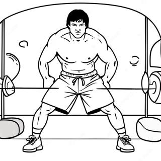 Rocky Balboa Training In The Gym Coloring Page 46744-37320