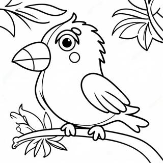 Tropical Bird Coloring Pages