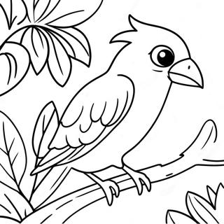 Tropical Bird Coloring Page 46753-37322