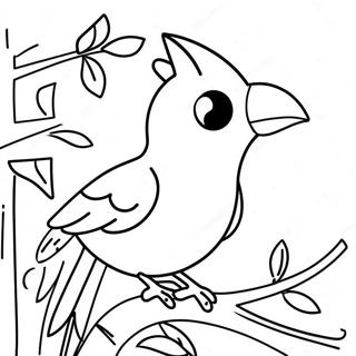 Tropical Bird Coloring Page 46753-37323