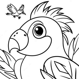 Tropical Bird Coloring Page 46753-37324