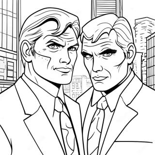 Two Face In Gotham City Coloring Page 46764-37335