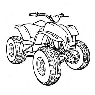 Fast Racing Four Wheeler Coloring Page 4677-3854