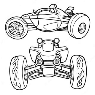 Fast Racing Four Wheeler Coloring Page 4677-3855