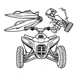 Fast Racing Four Wheeler Coloring Page 4677-3856