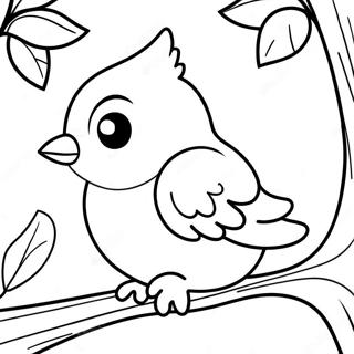 Cute Bluebird Sitting On A Branch Coloring Page 46794-37357