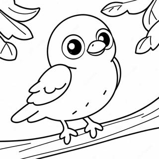 Cute Bluebird Sitting On A Branch Coloring Page 46794-37358