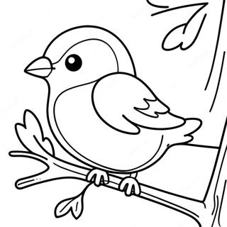 Cute Bluebird Sitting On A Branch Coloring Page 46794-37360