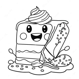 Cute Brownie With Sprinkles Coloring Page 46804-37368