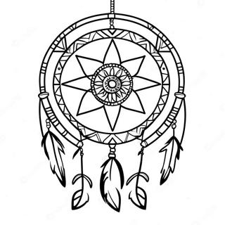 Native American Dreamcatcher Coloring Page 46814-37369