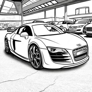 Audi R8 Sports Car Coloring Page 46823-37378