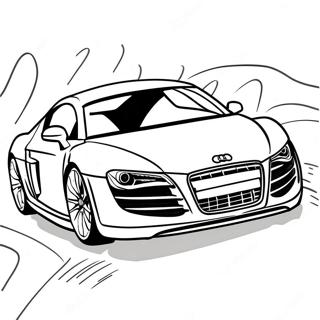 Audi R8 Sports Car Coloring Page 46823-37380