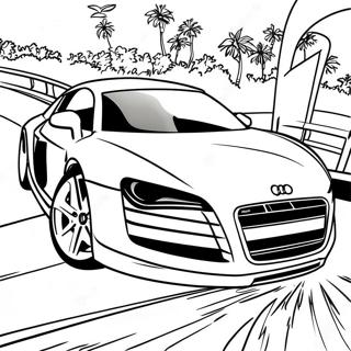 Audi R8 In A Race Coloring Page 46824-37381