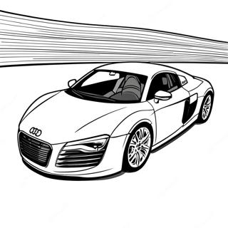 Audi R8 In A Race Coloring Page 46824-37383