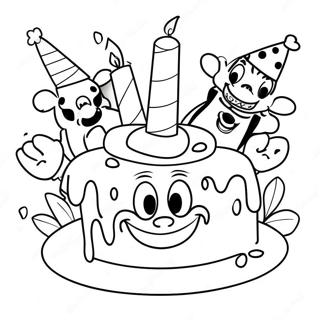 Disney Birthday Celebration Coloring Page 46833-37390