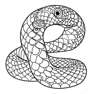 Realistic Snake Coloring Page 4686-3859