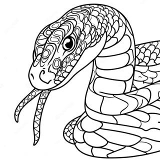 Realistic Snake Coloring Page 4686-3860