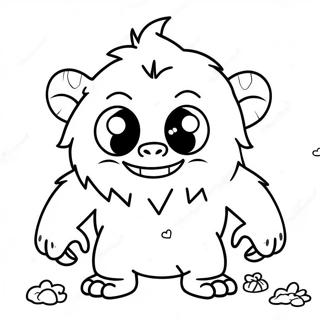 Cute Abominable Monster Coloring Page 46874-37422