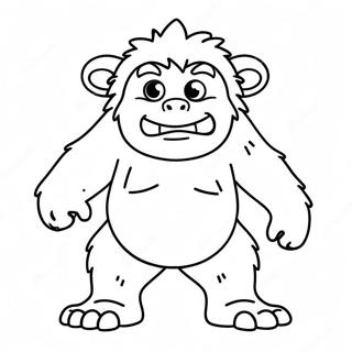 Cute Abominable Monster Coloring Page 46874-37423