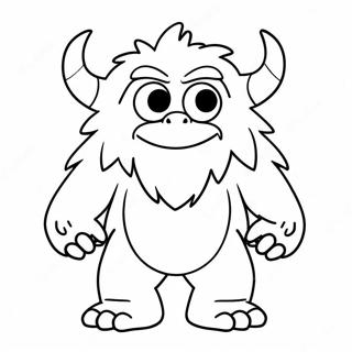 Cute Abominable Monster Coloring Page 46874-37424