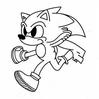 Sonic Running Fast Coloring Page 46894-37434