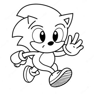 Sonic Running Fast Coloring Page 46894-37435