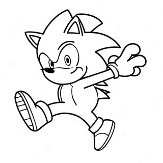 Sonic Running Fast Coloring Page 46894-37436