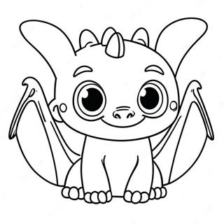 Cute Baby Toothless With Big Eyes Coloring Page 46924-37458