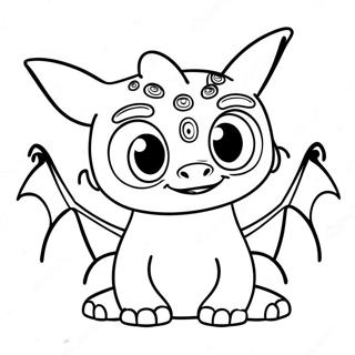 Cute Baby Toothless With Big Eyes Coloring Page 46924-37459