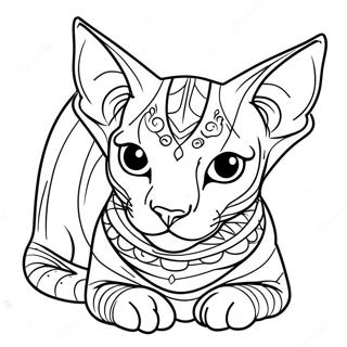 Sphynx Cat Coloring Page 46943-37486