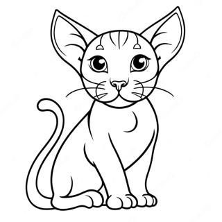 Playful Sphynx Cat Coloring Page 46944-37474