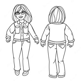 Lizzie Mcguire In Fun Outfit Coloring Page 46974-37501