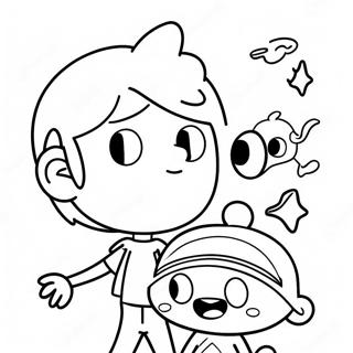 Timmy Turner With Cosmo And Wanda Coloring Page 4697-3869