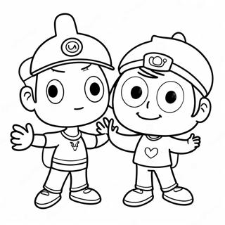 Timmy Turner With Cosmo And Wanda Coloring Page 4697-3870