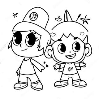 Timmy Turner With Cosmo And Wanda Coloring Page 4697-3871