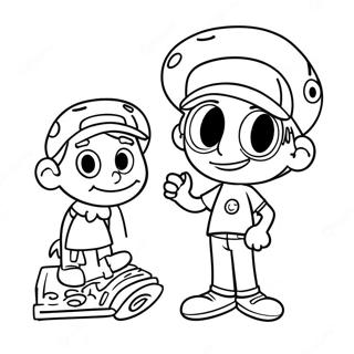 Timmy Turner With Cosmo And Wanda Coloring Page 4697-3872